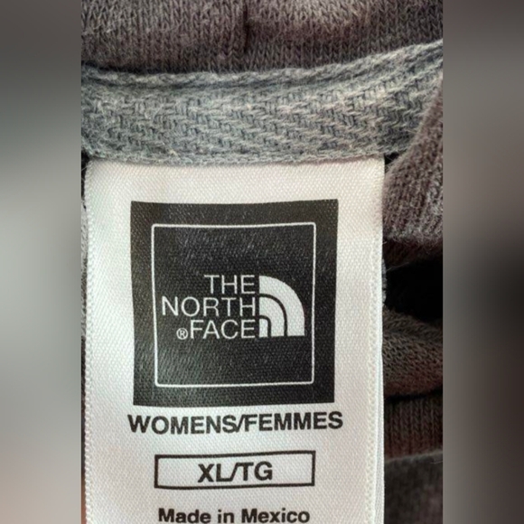 The North Face Women's Dark Gray/Red Graphic Logo Fleece Lined Hoodie Size XL - Picture 3 of 4